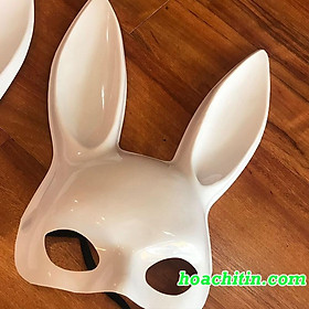 Mặt Nạ Thỏ Bunny Tai Dài Trắng hóa trang halloween