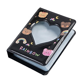 3 inch Photocard Holder Mini Photo Album Mini Picture Album Collectbook Hollow Love Heart Model Photocard Binder Book for Girl Trading Cards