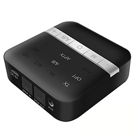 Bluetooth 5.0 Transmitter & Receiver Optical Audio Adapter Low Latency Black