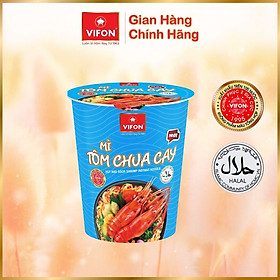 Thùng 24 Ly Mì Tôm Chua Cay NGON NGON VIFON (60g / Ly)