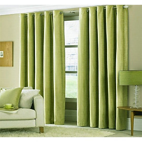 Rèm cửa vải LUCYA18-24 có thanh treo hợp kim nhôm màu gỗ đầu nhọn - cao cố định 1m7