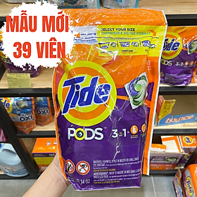 Hình ảnh VIÊN GIẶT TIDE 3 IN 1 HƯƠNG SPRING MEADOW 42 viên - Dạng túi