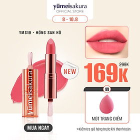 Son Thỏi Màu Hồng San Hô Lì Mịn Siêu Dưỡng Yumeisakura Chotto Matte Sweetie Coral Pink YMS19 3.5g