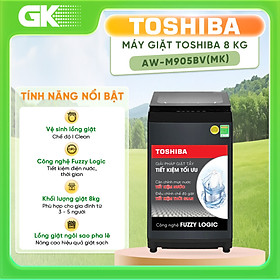 Máy giặt Toshiba 8 kg AW-M905BV(MK) - Hàng chính hãng (Chỉ giao HCM) 