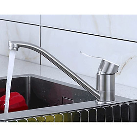 Mua Vòi bếp nóng lạnh cổ thấp vươn dài SUS304 + 2 dây cấp - ITALIA