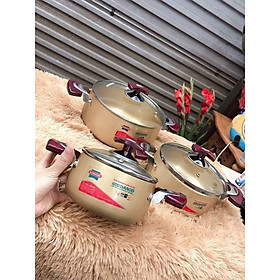 Mua Bộ Nồi Anod Sunhouse SH6634 Vàng 16-20-24cm