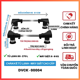 Kệ Máy Giặt - Chân Kệ Tủ Lạnh Đa Năng Inox Cao Cấp Chống Rung Dakiosan