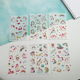 Bộ 6 Miếng Sticker Unicon Đáng Yêu