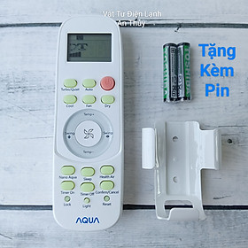Hình ảnh Điều khiển điều hòa AQUA nút nguồn hồng hàng hãng - Tặng kèm pin hàng hãng