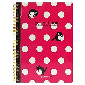 Sổ Lò Xo Oxford Design A5 80'S #2 Black Cat (IV+IV) - ASN40702 - Hồng Đậm