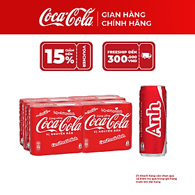 [SALE 11.11] Thùng/Lốc 24 Lon Coca-Cola Original 320ml – Nước Ngọt Giải Khát Vị Nguyên Bản, Coca-Cola Official Store
