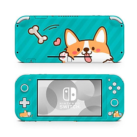 Mua Skin decal dán Nintendo Switch Lite mẫu Corgi hello nền xanh (dễ dán  đã cắt sẵn)