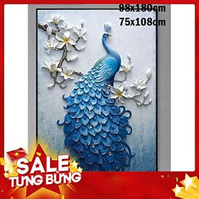 Mua Tranh thêu chữ thập chim công MH2159 75x108cm