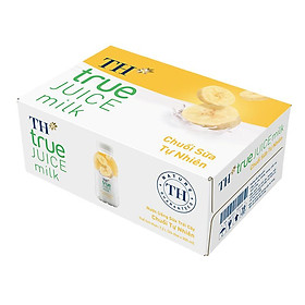 Thùng nước uống sữa trái cây chuối tự nhiên TH true JUICE milk 300 ml x 24