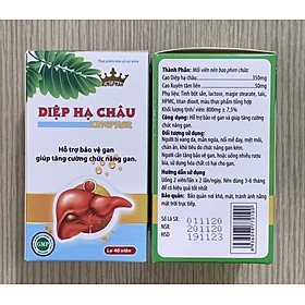 Diệp hạ châu  Kingphar -Hộp 40 viên-  Giải Độc Gan, Thanh Lọc Cơ Thể