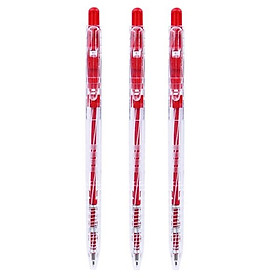 Vỉ 3 bút bi 0.5 mm thiên long tl-089 - mực đỏ