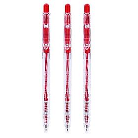 Vỉ 3 Bút Bi 0.5 mm Thiên Long TL-089 - Mực Đỏ