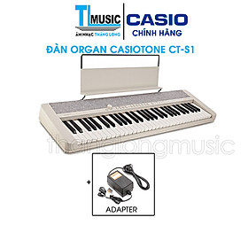 Đàn Organ Casio - Casiotone CT-S1 61 Phím Cảm Ứng Lực Âm Sắc Cao Cấp Đủ 3 Màu Kèm Phụ Kiện (Adapter, Bao, Chân X) - Hàng Chính Hãng