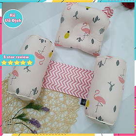 Bộ Gối Lõm, Gối Chặn chống bẹp đầu, méo đầu, móp đầu, con ngủ ngon giấc cho em bé và trẻ sơ sinh