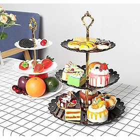 Mua Khay Đựng Bánh Kẹo  Hoa Quả 3 Tầng Hình Tròn Sang Trọng