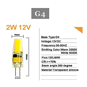 Đèn Led Siêu Sáng G4 G9 Ac 220v Ac / Dc 12v 2w 3w 5w