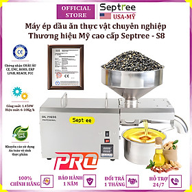 Mua Máy ép dầu ăn thực vật chuyên nghiệp Nóng và Lạnh thương hiệu Mỹ Septree S8 - Công suất 1450W - Hàng nhập khẩu