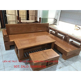 Mua Bàn ghế Sofa gỗ sồi Mỹ góc L tay trứng sồi mỹ BG100