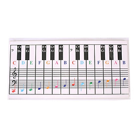Piano  Chart Portable Durable Keyboard Practice Paper for Beginers Kids