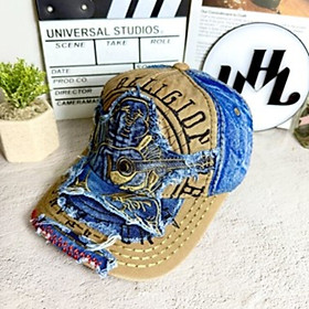 Nón nam, mũ lưỡi trai Ông Địa True Religion vải jeans đẹp form chuẩn (Ảnh thật)