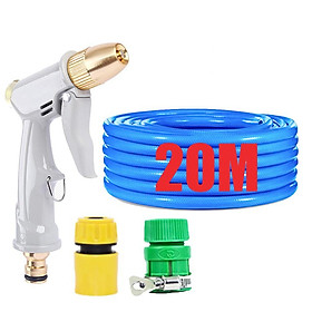 Bộ dây vòi xịt nước rửa xe, tưới cây tăng áp 3 lần, loại 20m  206846