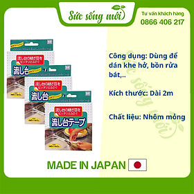 Combo Băng dính nhôm dán kẽ hở ở bếp, bồn rửa bát, bề mặt kim loại nội địa Nhật Bản