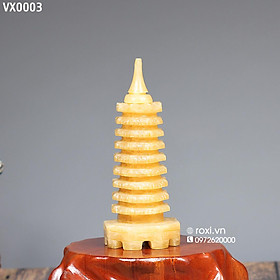 Tháp văn xương ngọc 9 tầng Hoàng Long 300g - 14cm