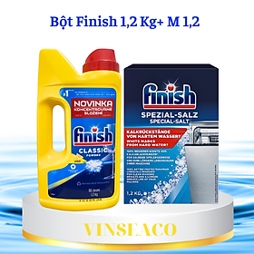 Combo Bột rửa bát finish 2,5kg + Muối rửa bát finish1.5kg dùng cho Máy rửa bát