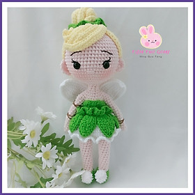 Búp bê nhồi bông, búp bê len móc handmade, Nàng tiên Tinker Bell , quà tặng cho bé