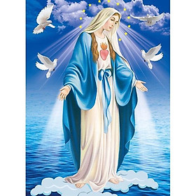 Mua Tanh đính đá-Đức Mẹ Ban Ơn-31x42cm chưa đính