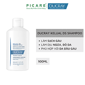 Dầu Gội Ducray  Giảm Gàu Nặng, Tiêu Sừng, Chống Ngứa, Giảm Đỏ Kelual DS Shampoo 100ml