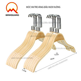 Mua MÓC TREO QUẦN ÁO NỮ BẰNG GỖ-MÓC VAI TRE VÀNG  NÂU ĐẦU MÓC VUÔNG- MÓC ÁO CÓ ĐỆM VAI VAI CHỐNG TUỘT