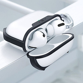 Case Airpods Pro XUNDD PC trong nhám, viền đen TPU dẻo 4 gốc chống sốc - Hàng nhập khẩu