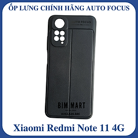 Ốp lưng Auto Focus dành cho Xiaomi Redmi Note 11 4G silicon vân da - Hàng Nhập Khẩu