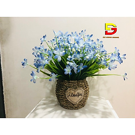 Mua Giỏ Hoa Thuỷ Tiên Độc Đáo Trang Trí Bàn Trà  Kệ Tủ Cao 30cm Chất Liệu Giỏ Mây Hoa Lụa Cao Cấp DG-34