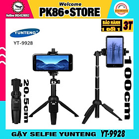 Mua Gậy chụp ảnh  giá đỡ chụp hình  tripod  cây livestream 3 chân YUNTENG YT 9928 - Hàng chính hãng