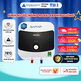 Mua Bình nóng lạnh gián tiếp Rossi Saphir Vuông (15/20/30 Lít) - Chính hãng  Bảo Hành 7 năm