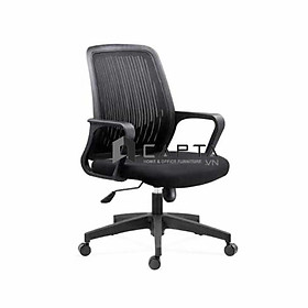 Mua Ghế văn phòng lưng trung dành cho nhân viên chân xoay nhựa màu đen CE4266-M Nội thất Capta