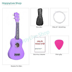 Mua Đàn Ukulele Tím Đậm Soprano Magnate tặng bao + dây dự phòng + sách + phím gảy