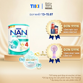 Sữa bột Nestlé NAN OPTIPRO PLUS 4 800g/lon với 5HMO Giúp tiêu hóa tốt + Tăng cường đề kháng  - Bé 2-6 tuổi