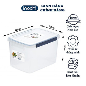Mua Thùng nhựa trong suốt đựng Thực Phẩm đựng đồ có nắp Hokkaido 10L-18L-30L các loại đồ khô để tủ lạnh Chính Hãng Inochi