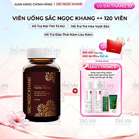 Viên uống Sắc Ngọc Khang ++ (120 viên) giúp trẻ hóa Làn da làm mờ sạm nám tàn nhang hiệu quả, tăng cường tính đàn hồi cho làn da, hỗ trợ cải thiện và phục hồi da bị lão hóa vượt trội