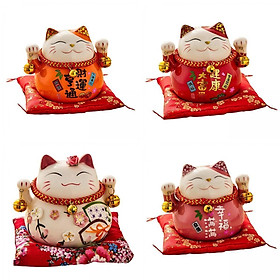 Neko Lucky Cat Ornaments Piggy Bank Sculpture for Office Store Welcome Cat