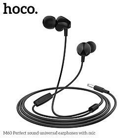 Tai nghe HOCO M60 tích hợp micro dài 1.2m bằng TPE độ đàn hồi cao tiện dụng