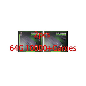 2/4PCS 10000 Trò chơi Retro Handheld Gameconsole Game không dây Game cho PS1/GBA Kid Xmas Video Game Trò chơi trò chơi 64G Màu tích hợp: 2PCS64G-10000 Trò chơi